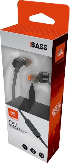 Picture of JBL T110 Stereo In Ear Earphones With Mic - Black
